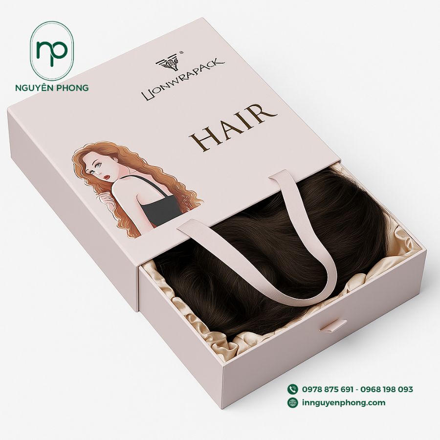 In hộp giấy đựng tóc giả giá rẻ